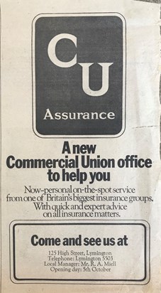 Newspaper advertisement 1970