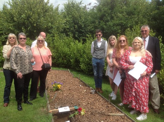 image on 13th July we said our final farewell to mum and laid her to rest in a beautiful garden in a woodland