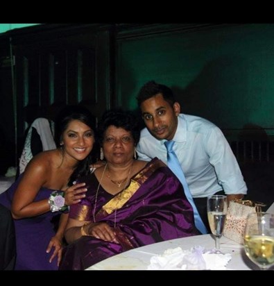 Mum with Team Brils at Nimesh's wedding.