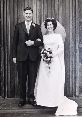Gerald and Susan on their wedding day, 1964