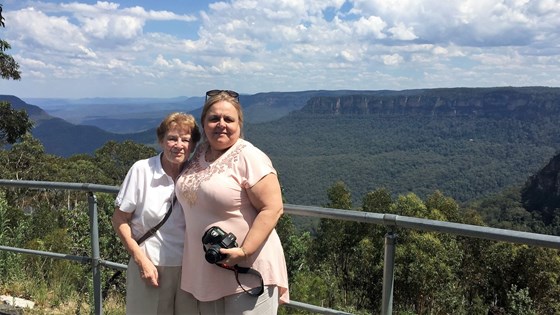 Carole and Mum at the beautiful Blue Mountains