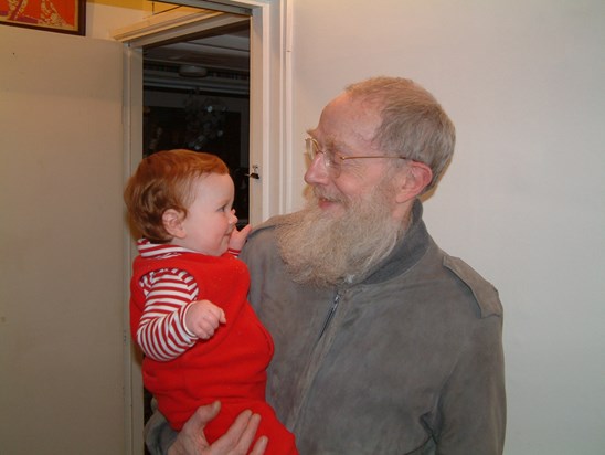 Felix with my daughter Lucy in 2004 - I think she likes the beard!