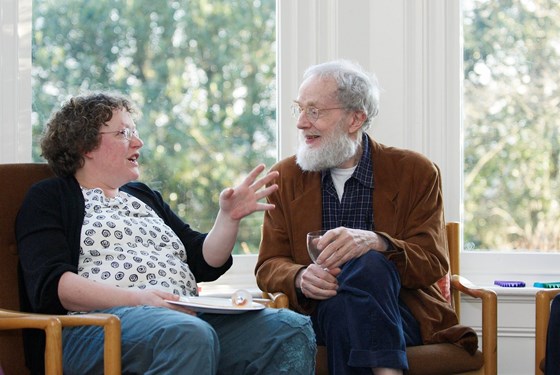 Felix and Claire chatting (2008)
