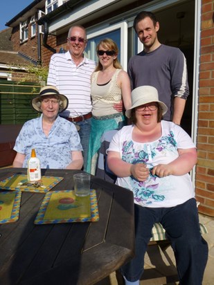 Mum & Clare, Allan, Susie & Steve in 2014