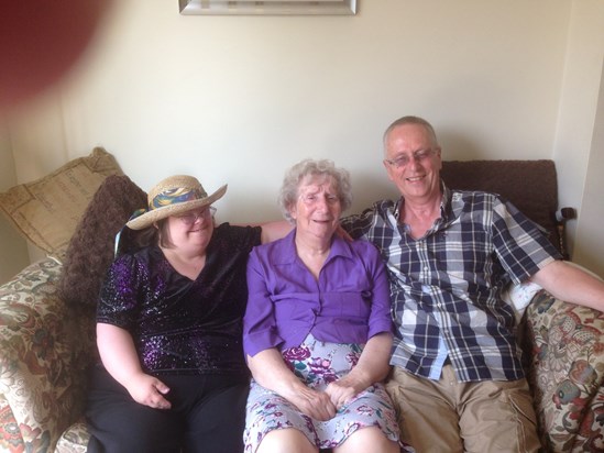 Clare, mum and Al