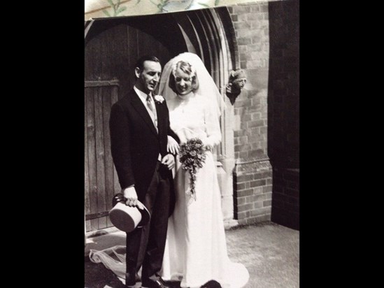 The happy couple, 10/8/74 Mum and Dad tied the knot