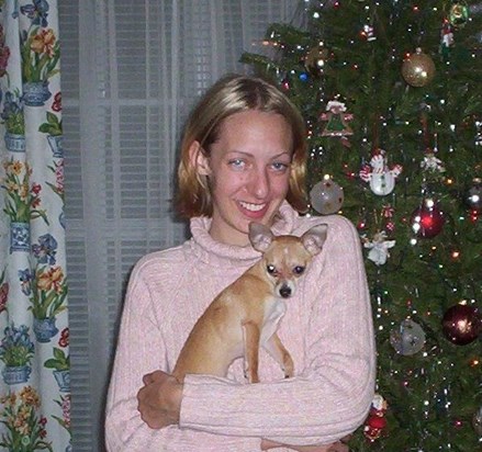 2003 12   Robyn with her Chihuahua Roxie