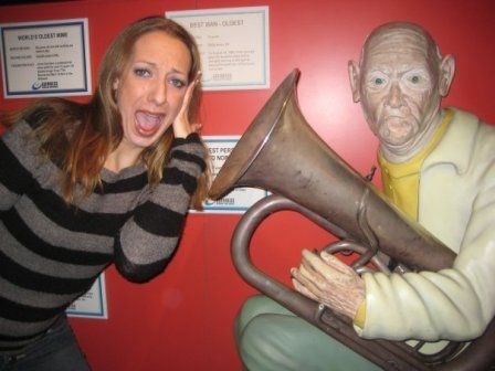 Robyn at the Hollywood wax museum