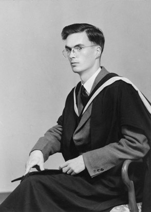 Ian in his university robes