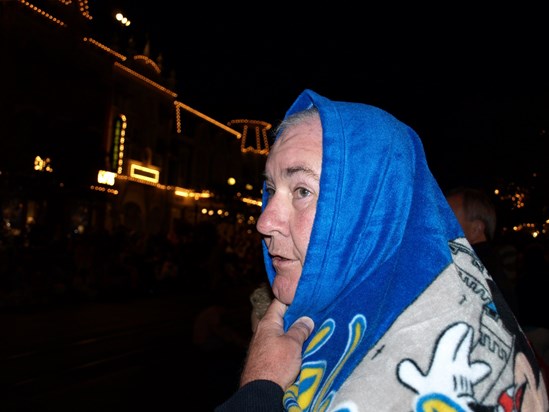 Feeling a little chilly waiting for the Magic Kingdom evening parade to start