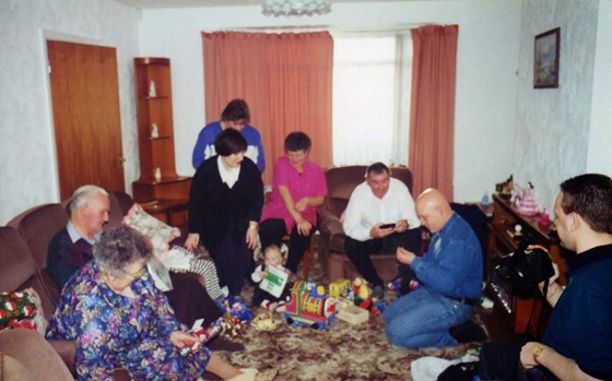 Christmas Day 1995 with all the family at home 