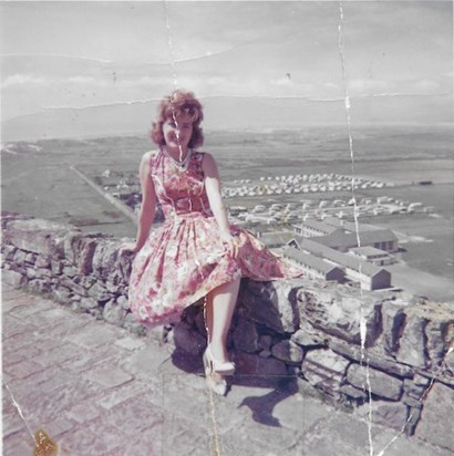 Janet sat at Harlech Castle