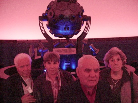 Visiting Mario's planetarium at the Glasgow Science Centre with the Balistreris in 2003.