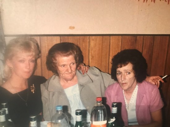 Lyn on the left with mum Mary Bush on the right.