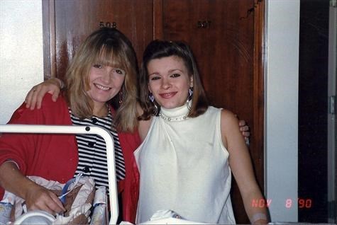 Virginia Spiegel and Janet Lee Haynes the day after Samantha Spiegel's birth | November 8, 1990