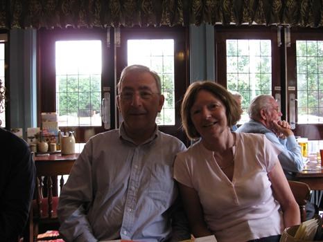 Sue with her brother Tom at a family reunion in 2008