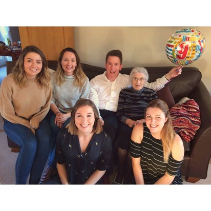 Olive with her grandchildren xx