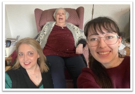 Grandma Dorothy with Daughter Francesca and Granddaughter Simone. Dorothy had MS throughout her life and wished for us to donate to the MS society in her name. Please consider doing so. 