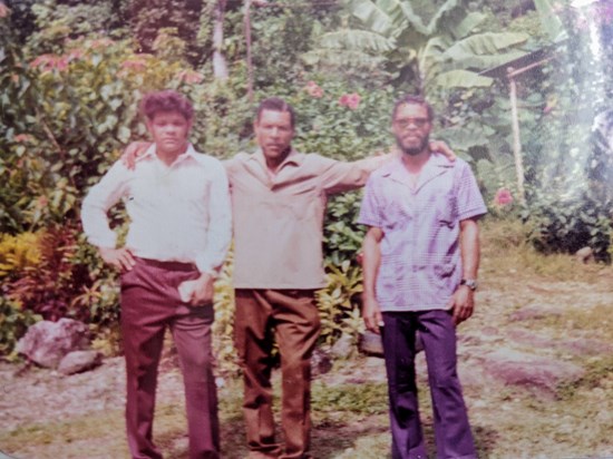 Dad and his brothers in Dominica