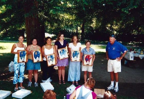 Another famous Lou "speech".  Proud of his girls.  (Graduating Seniors 2001)