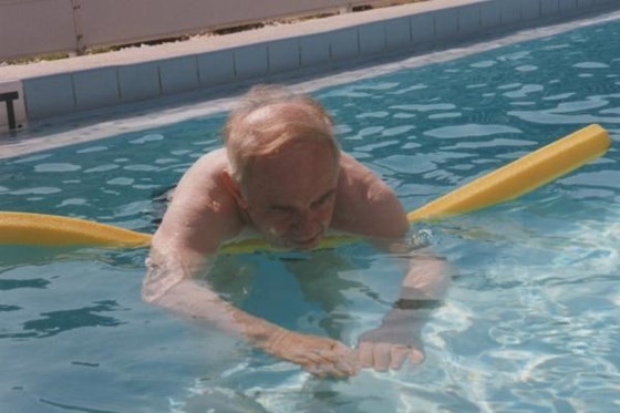 Basil swimming in Florida