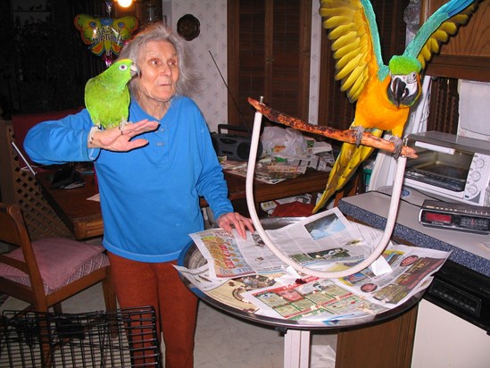 Oma & Grandbirds (holding Suzy) - Christmas 2010