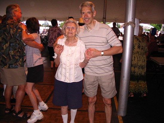 Mom & Jeffrey Dancing to the Liechtensteiner Polka at the Carpathia Club German Fest 