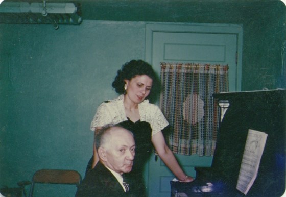 Mom with Relative Piano Player in Germany