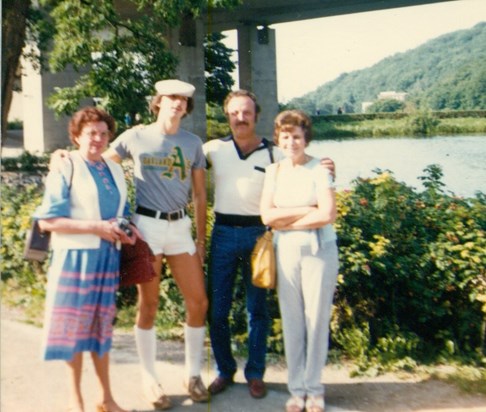 Sister Annie, Son Jeff, Brother-In-Law Peter& Frances -Germany 1979