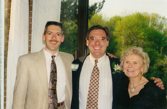 Son Jeff, Son Steve & Frances @ Steve's Graduation from MSU with MBA 1998