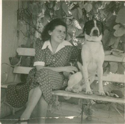 Frances and her beloved Jucky in Yugoslavia