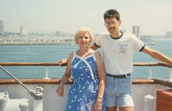 Mom and Jeff on Queen Mary in Long Beach California