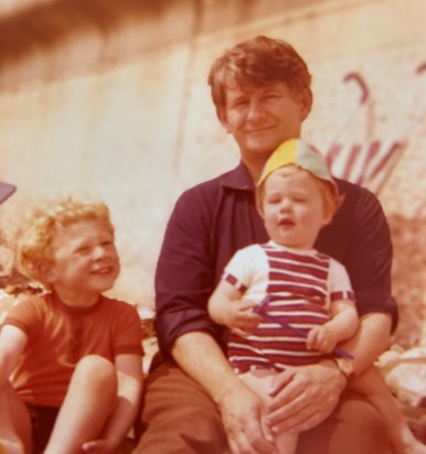 On holiday, Charmouth, Dorset 1975