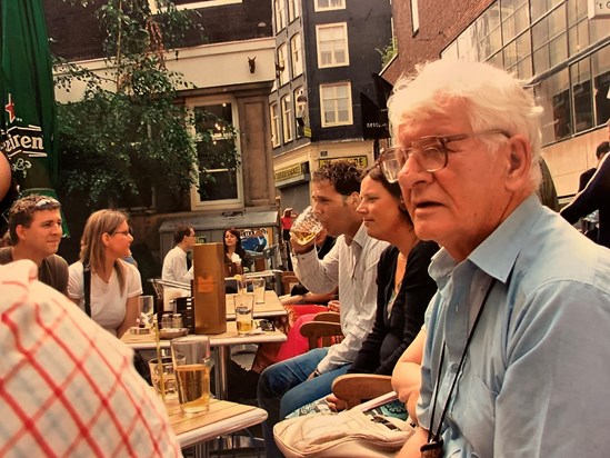 On a terrace in Amsterdam, July 2005