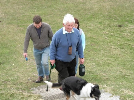 On another Cornish walk, with Clare, Gareth and Tessa early 2000s