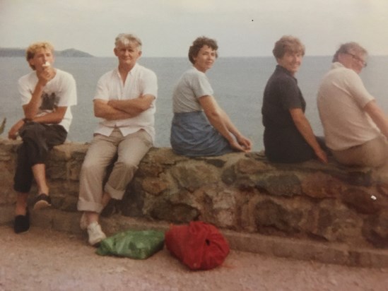 In Cornwall in 1987...no doubt with a bag of sweets and a tennis ball 