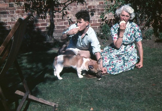 Trevor with his mother in Leighton Buzzard sometime around 1960