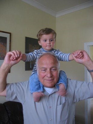 Back when his Grandson could sit on his shoulders.