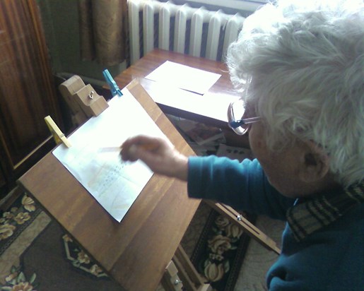 At the easel - Feb 2013