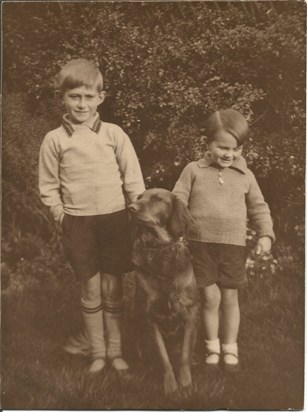 Eric & brother Michael with their dog