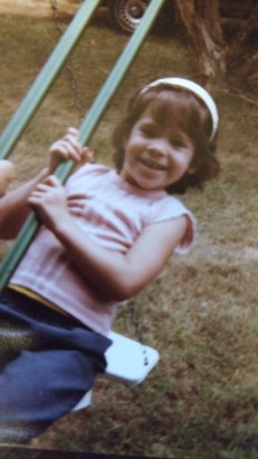 Age 4 in our back yard in NC