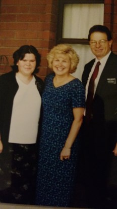 Shana with her mission president and his wife--Long Beach,  CA 2001