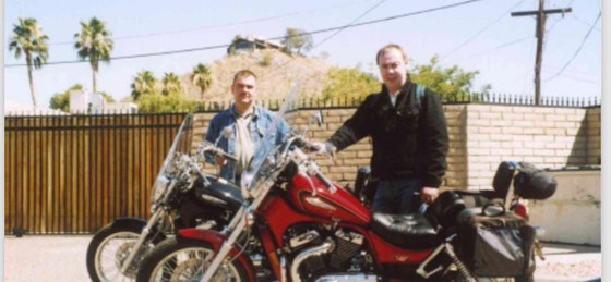 This was taken in 2001 our first motorcycle trip to the USA 