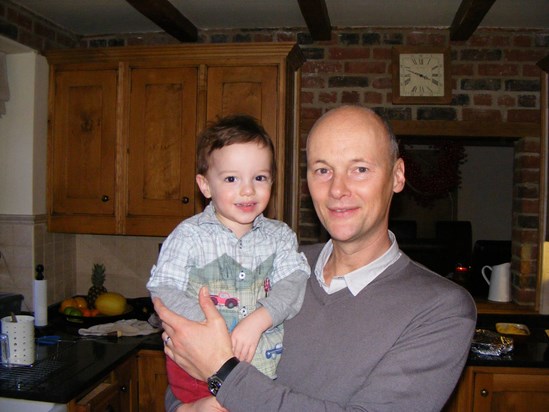 RICHARD WITH ONE OF HIS BOYS LOUIS IN JULY 2011.