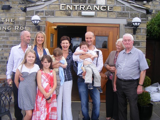 MEMORIES FROM 2011 - GRAHAM AND JO, ERIN AND EVE, ADELE AND RICHARD WITH LOUIS AND CHRISTOPHER AND LOVING PARENTS MARGARET AND JOHN.