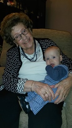Grandma and her Great Grandson Thomas October 2017