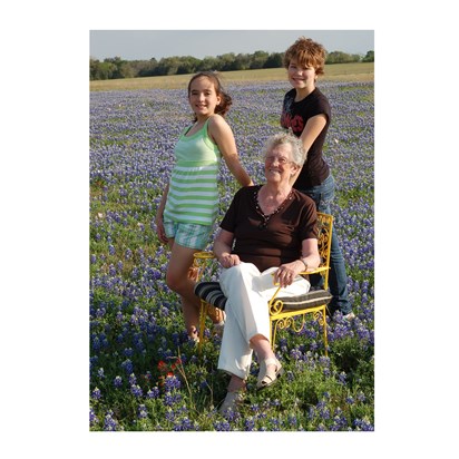 Among Texas blue bonnets with Frances & Katherine March 2009