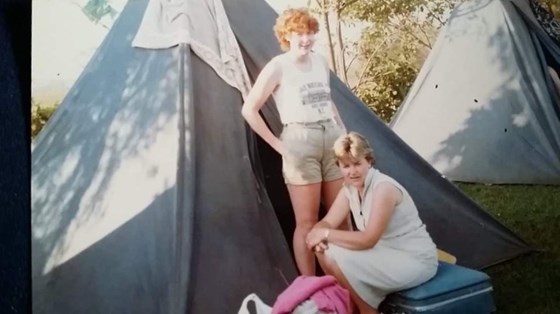 Camping at Alice Springs, 1983