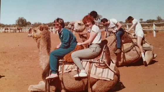 Camel rides in Ayres Rock, 1983