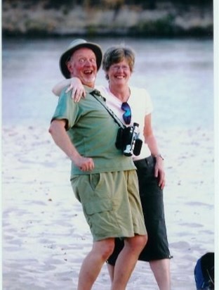 Dennis and Sue on one of their trips in Zambia. I love this photo of Dennis.